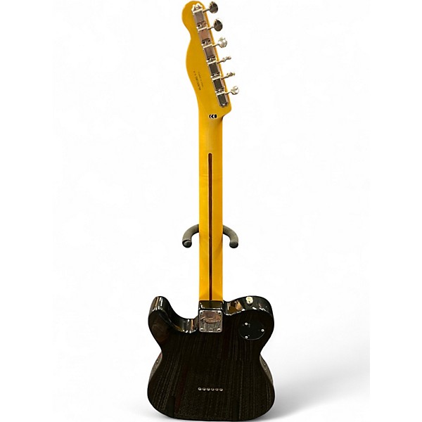 Used Fender Modern Player Telecaster Thinline Deluxe Trans Black Hollow Body Electric Guitar
