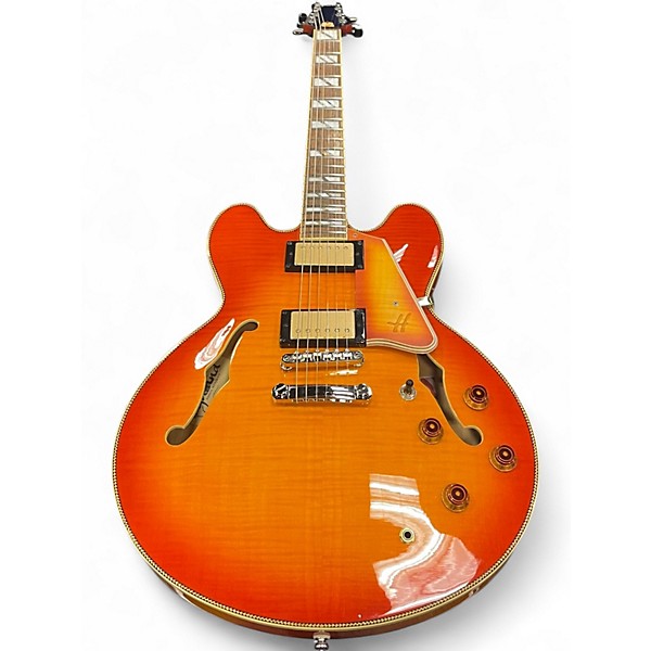 Used Highland HEC-520 Royal Classic Sunburst Hollow Body Electric Guitar