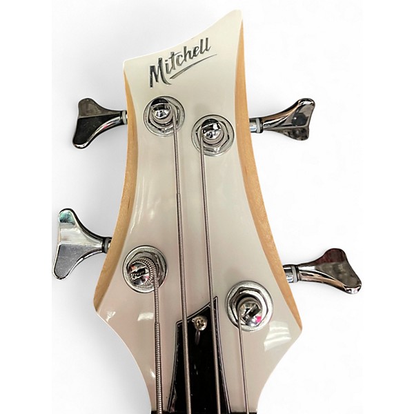 Used Mitchell MB100 White Electric Bass Guitar