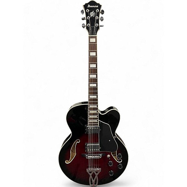 Used Ibanez AF75 Trans Red Hollow Body Electric Guitar