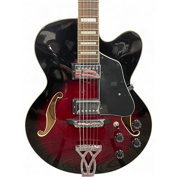Used Ibanez AF75 Trans Red Hollow Body Electric Guitar