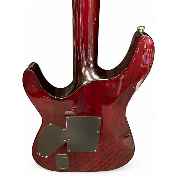 Used Schecter Guitar Research Hellraiser C1 Floyd Rose Black Cherry Solid Body Electric Guitar