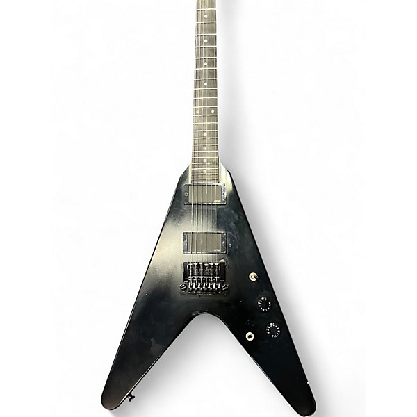 Used Gibson Tribal Flying V Black Solid Body Electric Guitar