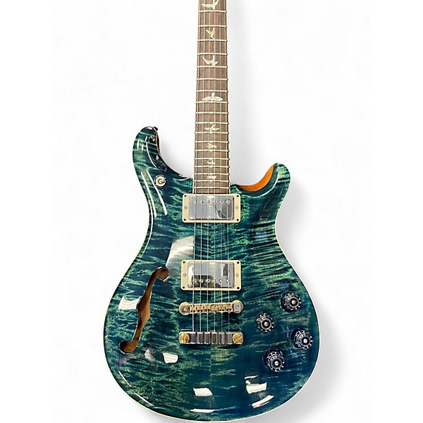 Used 2019 PRS McCarty 594 Semi-Hollow Ltd Trans Blue Hollow Body Electric Guitar