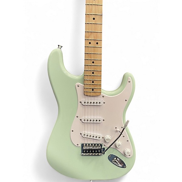 Used Squier Stratocaster sonic Surf Green Solid Body Electric Guitar