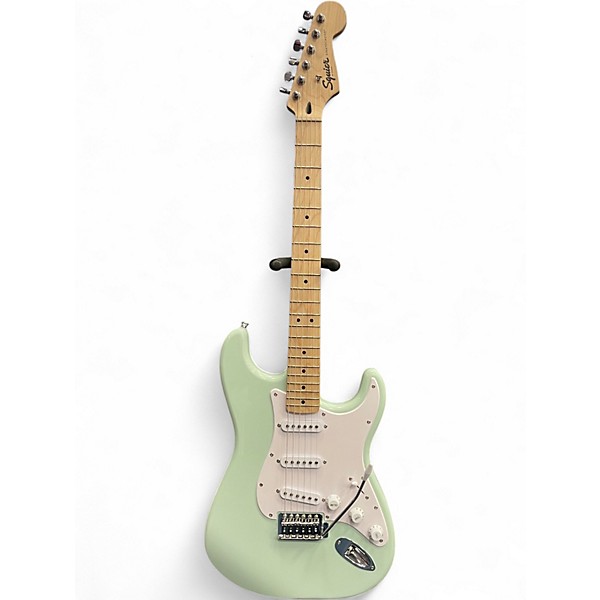 Used Squier Stratocaster sonic Surf Green Solid Body Electric Guitar