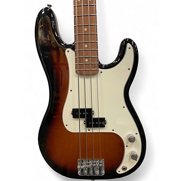 Used 2022 Fender Player Precision Bass Sunburst Electric Bass Guitar