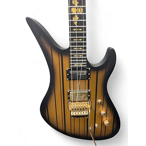 Used Schecter Guitar Research Synyster Gates Signature Synyster Custom-S Sustainiac Gold Solid Body Electric Guitar