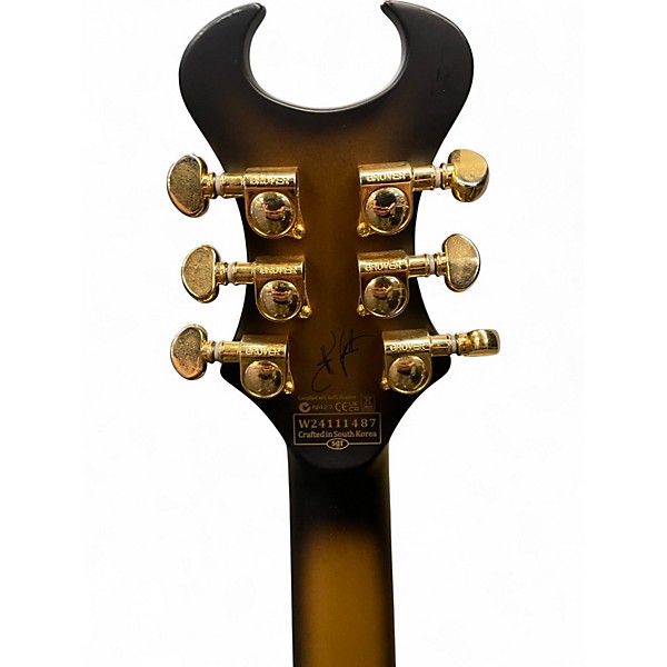 Used Schecter Guitar Research Synyster Gates Signature Synyster Custom-S Sustainiac Gold Solid Body Electric Guitar