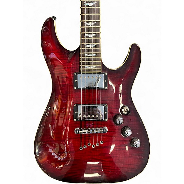 Used Schecter Guitar Research C1 Plus Trans Red Solid Body Electric Guitar