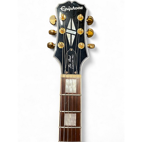 Used Epiphone Les Paul Custom Pro Natural Solid Body Electric Guitar