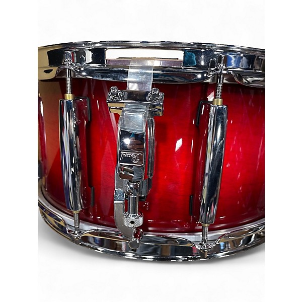 Used Pearl 6.5X14 Session Studio Classic Snare Crimson Red Burst Drum