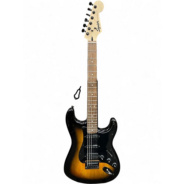 Used Squier Bullet Stratocaster HSS 2 Tone Sunburst Solid Body Electric Guitar