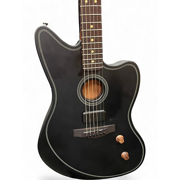 Used Fender Standard Acoustasonic Jazzmaster Black Acoustic Electric Guitar