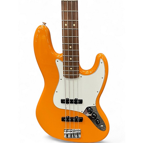 Used Fender Player Jazz Bass Capri Orange Electric Bass Guitar