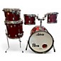 Used Ludwig 5 Piece Classic Maple RED SPARKLE Drum Kit thumbnail