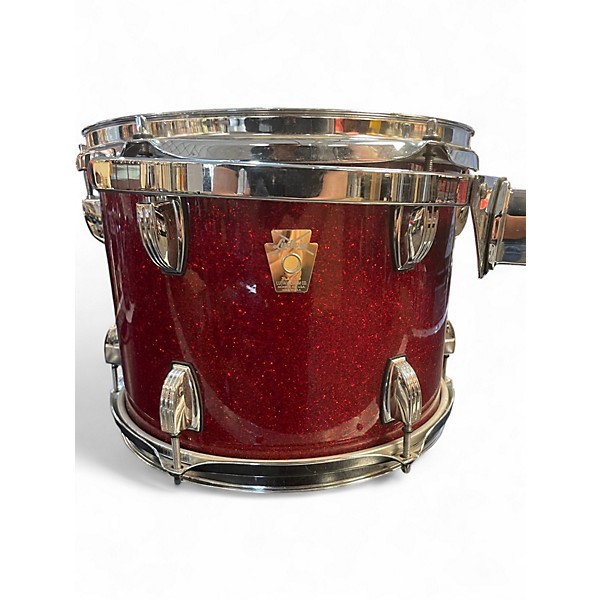 Used Ludwig 5 Piece Classic Maple RED SPARKLE Drum Kit