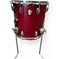 Used Ludwig 5 Piece Classic Maple RED SPARKLE Drum Kit