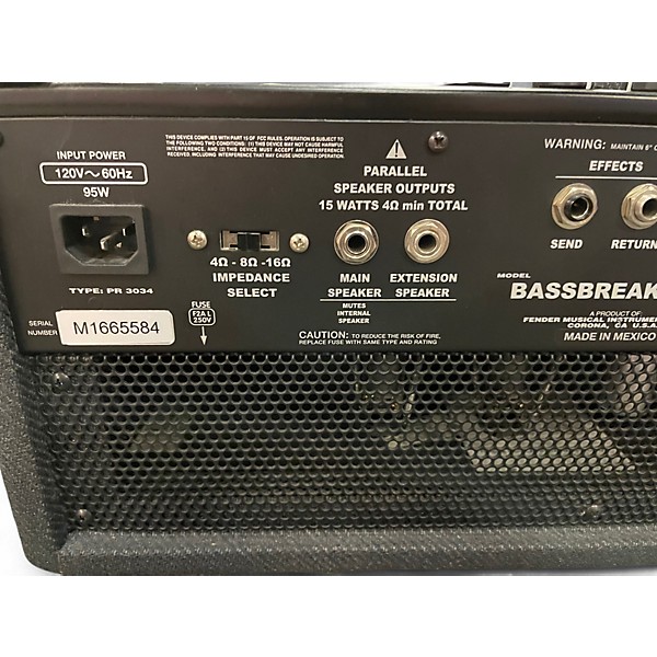 Used Fender Bassbreaker 15W Tube Guitar Amp Head