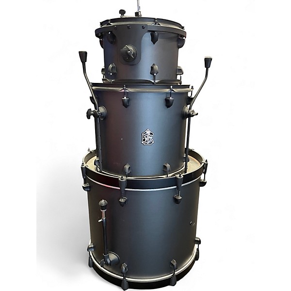 Used SJC Drums 3 Piece PATHFINDER Flat Black Drum Kit