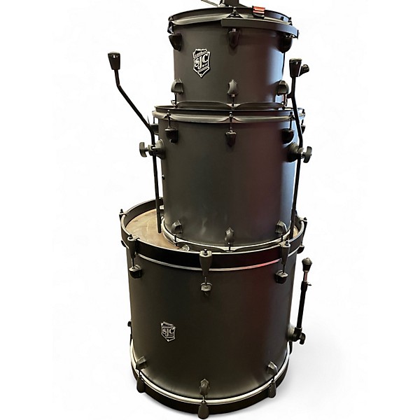 Used SJC Drums 3 Piece PATHFINDER Flat Black Drum Kit