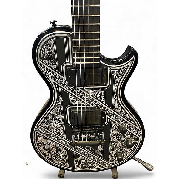 Used Schecter Guitar Research Solo-II Przym Palladium Gloss Black Solid Body Electric Guitar