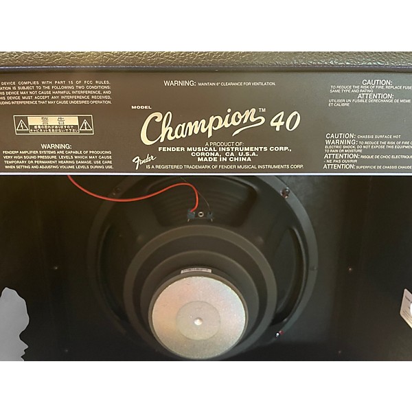 Used Fender Champion 40 Guitar Combo Amp