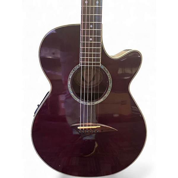 Used Dean PE Acoustic Electric Purple Acoustic Electric Guitar