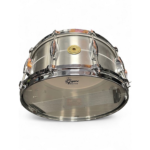 Used Gretsch Drums 6.5X14 G4164SA USA SOLID ALUMINUM Natural Drum