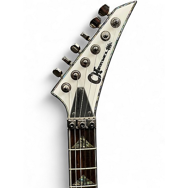 Used Charvel Desolation DX-1 FR Soloist White Solid Body Electric Guitar