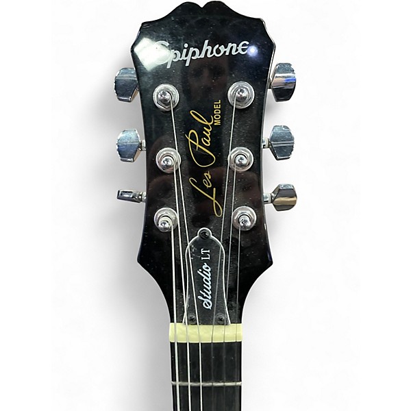 Used Epiphone LES PAUL STUDIO LT BLACK Solid Body Electric Guitar