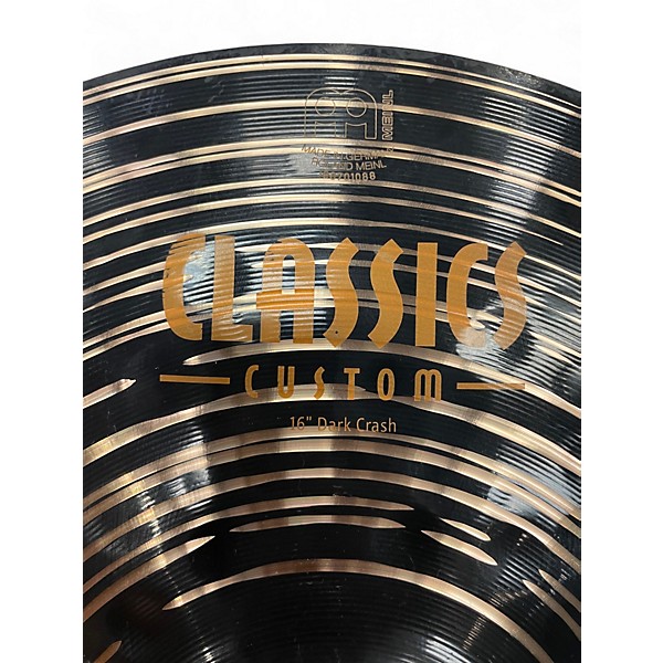 Used MEINL 16in CLASSIC CUSTOM DARK CRASH Cymbal