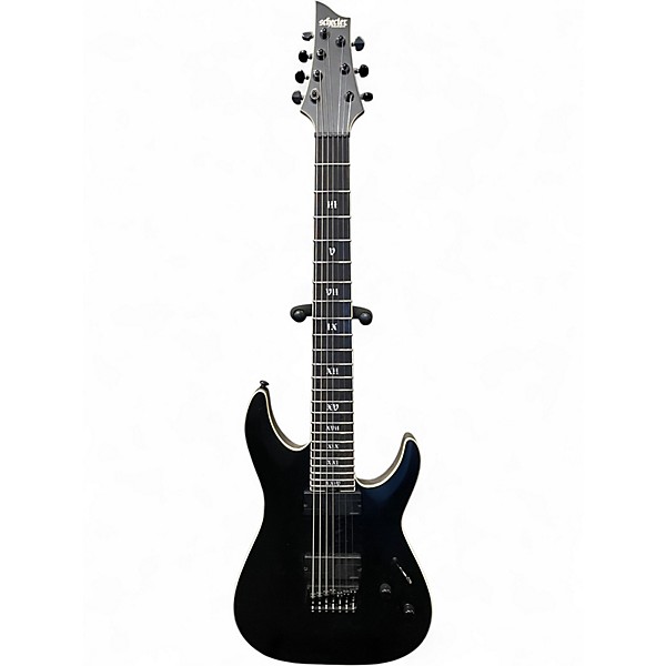 Used Schecter Guitar Research C-7 SLS ELITE EVIL TWIN Satin Black Solid Body Electric Guitar