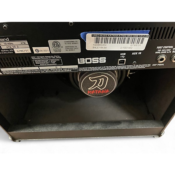 Used BOSS Katana KTN50 MKII 50W 1X12 Guitar Combo Amp