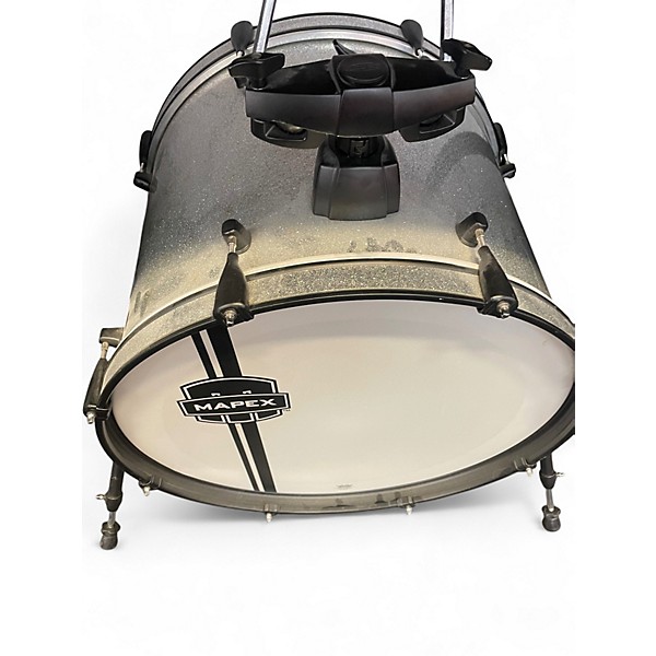 Used Mapex 5 Piece Voyager Silver Sparkle Drum Kit