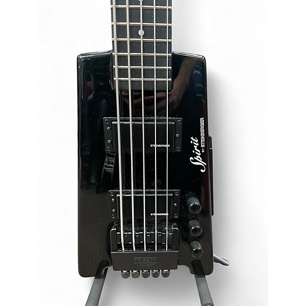 Used Steinberger XT25 Spirit 5 String Black Electric Bass Guitar