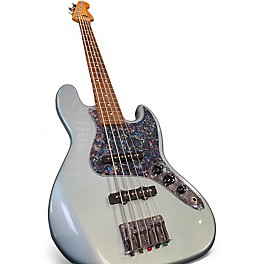 Used Fender Standard Jazz Bass V 5 String Blue Electric Bass Guitar
