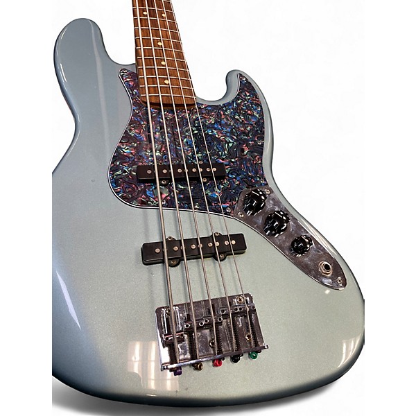 Used Fender Standard Jazz Bass V 5 String Blue Electric Bass Guitar