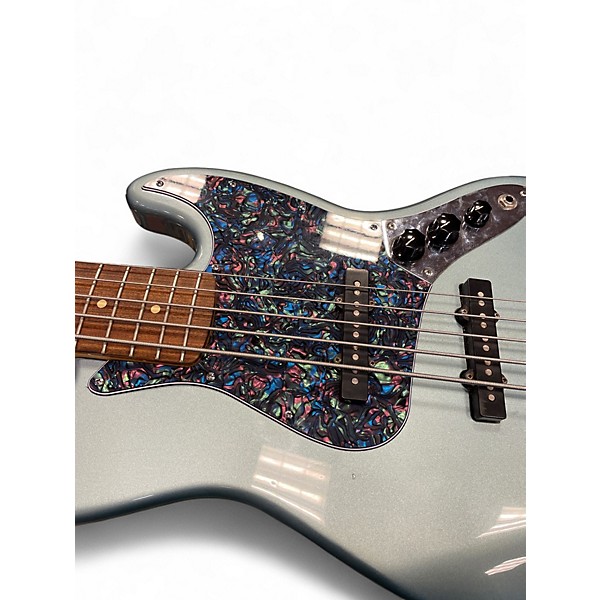 Used Fender Standard Jazz Bass V 5 String Blue Electric Bass Guitar