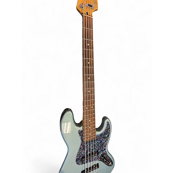 Used Fender Standard Jazz Bass V 5 String Blue Electric Bass Guitar