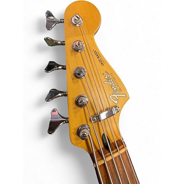 Used Fender Standard Jazz Bass V 5 String Blue Electric Bass Guitar