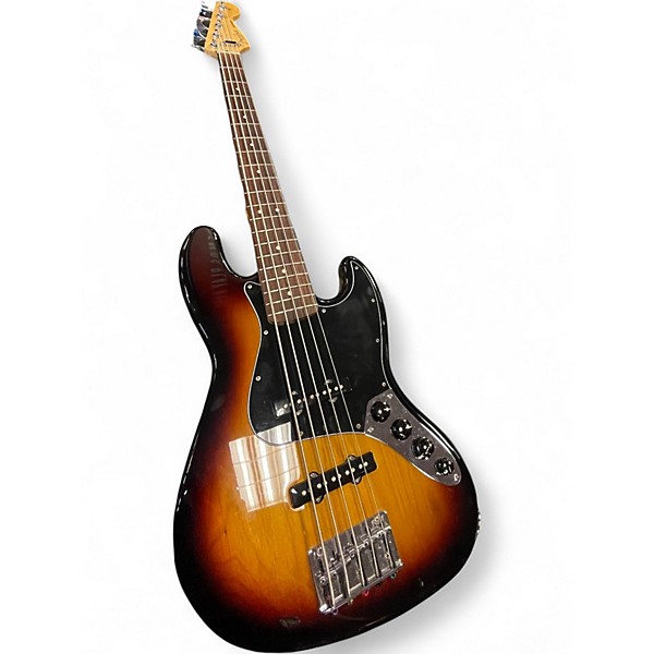 Used Fender Deluxe Active Jazz Bass V 5 String Sunburst Electric Bass Guitar