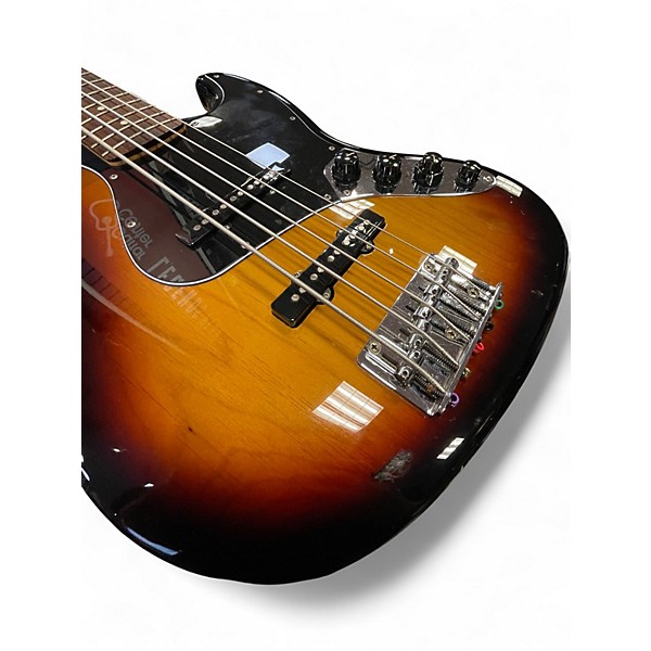 Used Fender Deluxe Active Jazz Bass V 5 String Sunburst Electric Bass Guitar