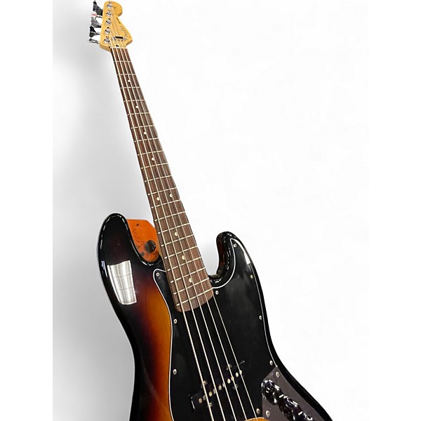 Used Fender Deluxe Active Jazz Bass V 5 String Sunburst Electric Bass Guitar