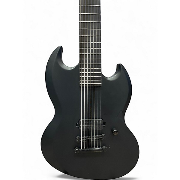 Used ESP LTD BLACK METAL VIPER 7-STRING Flat Black Solid Body Electric Guitar