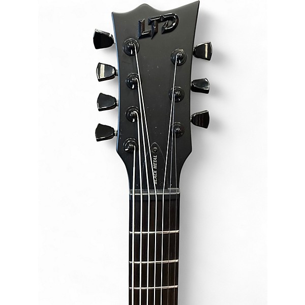 Used ESP LTD BLACK METAL VIPER 7-STRING Flat Black Solid Body Electric Guitar