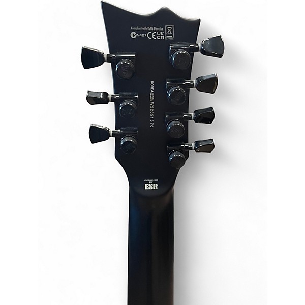 Used ESP LTD BLACK METAL VIPER 7-STRING Flat Black Solid Body Electric Guitar