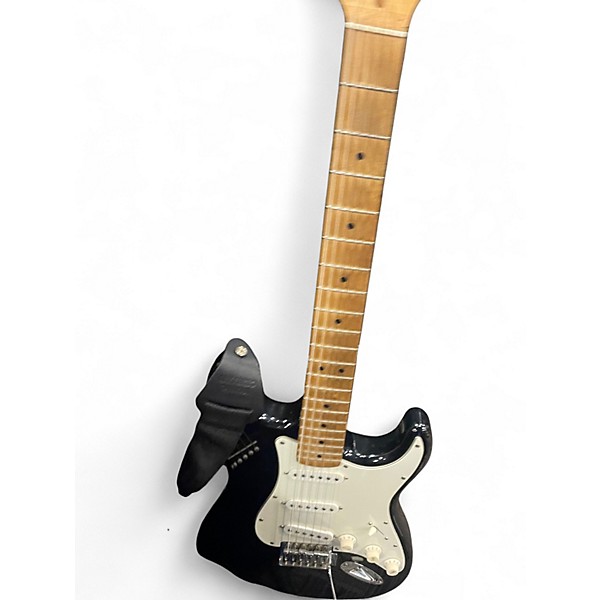 Used Starcaster by Fender Stratocaster BLACK Solid Body Electric Guitar