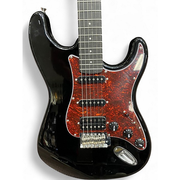 Used Donner DST-100 Black Solid Body Electric Guitar