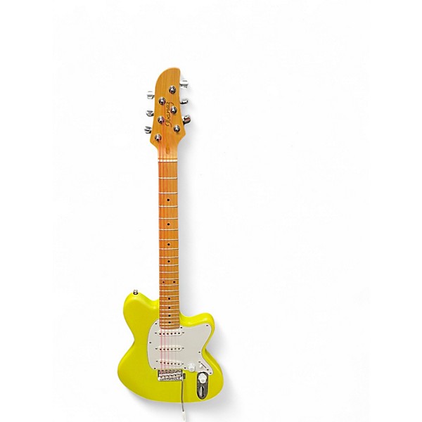 Used Ibanez YVETTE YOUNG YY10 SLIME GREEN SPARKLE Solid Body Electric Guitar